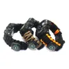 EM-277 Mentille de bracelet numérique pour hommes Multifonction extérieure Emergency Survive Whistle Flash Laser Laser Compass Mountaine de monnaie Maltiserie avec paracord tressé