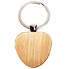 Клавные 60 шт. Опущеное сердце деревянное сеть ключей DIY Продвижение для ключей Keyring TAG