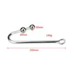 NXY SEX ANAL Toys New Rostfri Steel Metal Anal Hook With Ball Hole Butt Plug Dilator Prostate Massager SM Bondage Sex Toy For Man Male 1220