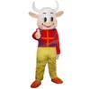 Halloween Cow Boy Mascot Costume Top Kwaliteit Cartoon pluche anime thema personage kerst carnaval volwassenen verjaardagsfeestje fancy outfit