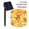 Strings Outdoor Solar Light LED String Lights 100/200/300 LED's Waterdichte Fairy Holiday Christmas Party Garden Patio Lichtlust