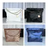 مصمم Lambskin Soft Soft 22 Bag Womens Classic سلسلة التسوق الكتف الأكياس المبتكرة على أكياس كبيرة من حقائب اليد الرجعية مع محفظة صغيرة 21 ألوان الجودة الأصلية 10A