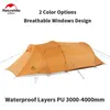 Naturehike Camping Tent Opalus Tunnel 2-4 Persons 4 Seasons Tent Ultralight Waterproof 15D/20D/210T Fabric Tourist Tent With Mat H220419