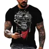 Biker T Shirt pour hommes vêtements Gorilla Monkey moto Chopper Bobber école hommes à manches courtes imprimé hommes chemise Homme 220712