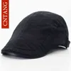 cntang 6色クラシックソリッドカラーランダムなベレー帽ファッションレトロコットンバイザーキャップ