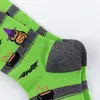 Chaussettes pour hommes Style Halloween citrouille chauve-souris squelette humain coton équipage heureux drôle hommes cadeau de noël pour les amis hommes