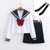 Ensembles de vêtements Vente Uniformes d'écolière japonaise Mignon Automne Marine Sailor School Uniforme Étudiant Cosplay Costume JK UniformsClothing