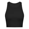 Pull-up ronde stropdas borst kussen yoga tank tops vest naakt strakke hoge elastische sport running fitness top vrouwen gym kleding