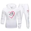 Männer Trainingsanzüge Mode Paar Männer Frauen Hoodies 2PCS Sets Mit Kapuze Sweatshirts Jogging Sport Hosen High Street Desigh Mann Anzug männer