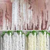 20 st konstgjorda wisteria silke blommor hängande ons dekor blomma krans för hem trädgård el bröllop ation 220329
