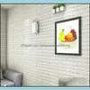 Duvar Çıkartmaları Ev Dekoru Bahçe Kağıtları Oturma Odası için Duvar Kağıtları 3D Duvar Kağıdı Kendi Kendinden Yapışkan Kabartmalı Su geçirmez Ses geçirmez Modern Çıkartma