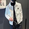 Jackets masculinos Spring e Autumn Jacket Men Light Luxury Moda confortável Lapel Top Boutique Boutique Simple Stylemen's