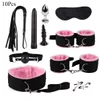 Andere Gezondheid Beauty Items BDSM Kits Handboeien sexy Speelgoed Zweep Gag Tail Plug Wome
