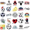 Confezione da 50 pezzi all'ingrosso adesivi calcio cartone animato senza duplicato impermeabile per bagagli skateboard taccuino casco bottiglia di acqua bottiglia auto decalcomanie per bambini regali