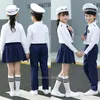 Set di abbigliamento Ragazzi Ragazze Studenti Uniforme scolastica Abito da marinaio giapponese Costume da pilota pilota per bambini Set di prestazioni per coro AbitiAbbigliamento