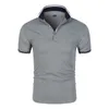 Polo Shirt Casual vaste kleur revers Katoen Blend Korte mouw Formele slijtage Business Verkopende heren 220616