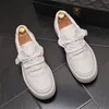 Casual sneakers Vintage Design Nieuw licht Ademend niet-slip lopende loafers witte mannen trouwjurk schoen 4624