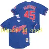 NA85 Buffalo Bisons Montreal Expos Jersey 27 Владимир Герреро 8 Гари Картер 10 Андре Даусо 45 Педро Мартинес Блю серого белого Гэри Картер