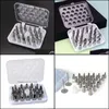 Baking Pastry Tools Bakeware Kitchen Dining Bar Home Garden 29Pcs Cake Cream Decoration Tips Set Stainless Steel Icing Pi N Dh1Xl