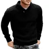 Men Velvet Sweaters Knitted Top Sweater Knit Blouse Autumn Winter Lapel Collar Long Sleeves Thick Warm Knitted Sweater Dress L220730
