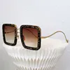 Okulary przeciwsłoneczne dla damskich kwadratowych okularów przeciwsłonecznych damski scena startowa zakrzywione metalowe świątynie damskie luksusowe słoneczne szklane jakość z pudełkiem