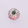 Reveal Your Love Pink Murano Glass Charm 925 Silver Pandora Charms for Bracelets DIY Jewelry Making kits Loose Bead Silver Enamel & Clear CZ wholesale 791159C00