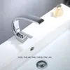 Basin Faucet Modern Bathroom Mixer Tap Black/chrome Wash basin Faucet Single Handle Hot and Cold Waterfall Faucet