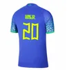 2022 Brazils VINI JR. Fotbollströja brasil CASEMIRO 22 23 Landslaget G.JESUS P.COUTINHO Hemma Borta män barn kit L.PAQUETA T.SILVA PELE MARCELO Fotbollströja uniform