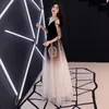 Roupas étnicas Sexy Chinese chinês decote em V fêmea qipao Comprimento completo Cheongsam vestidos vestidos de casas orientais vestidos de festa de festa superdizes