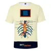 T-shirt da uomo 2022 T-shirt con stampa 3D Uomo Donna Grigio Anatomia dei grigi Ragazzi Regali Personalità Streetwear Bambini Top a manica corta