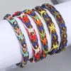 Handmade Copper Bead Waterproof Wax Thread Bracelet & Bangles For Women Men Lucky Rope Macrame Woven Bracelets Jewelry