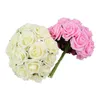 Dekorativa blommor kransar 1025 st 7cm rosa beige pe skum rose konstgjord blommor brud bukett hem bröllop dekoration scrapboo1092086