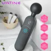 12 modos 6 velocidades juguetes sexy para mujeres adultos pantalla Digital inteligente varita mágica vibrador de calefacción punto G estimulador de clítoris