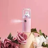 Nano Mist Facial Sprayer Cold Spray Face Skin Care Tools Mini Cute MoUisture Steamer USB Charger Beauty Instrument 220507