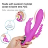 Sexvibratorer Masturbators G-Spot Rabbit Vibrator 3 i 1 vibrerande dildo-leksaker för kvinnor 10 Speed ​​Clitoris Stimulator Kvinnlig Masturbator Vuxen 1013