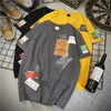 メンズ因果印刷ヒップホップTシャツの男性プルオーバー特大のハラジュクTシャツ夏半袖ティートップコットンOネックTシャツ24