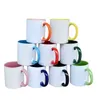 Hem tom sublimering keramiska muggfärger hanterar färg inuti blanker kopp diy överföring värme tryck tryck vatten cup have fraktzc1153