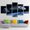 Spaceship landscape 5 Panel Canvas Picture Print Wall Art Canvas Painting Wall Decor for Living Room No Framed