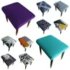 Chair Covers Spandex Pastoral Elastic Dressing Table Stool Cover Floral Seat Case Square Surface Dust Home DecorChair