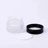 5/10/15/20/30/50g Empty Cosmetic Jar Pot Black Frosted Glass Refillable Ointment Bottles Eye Shadow Face Cream Container YF0071