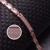 Link Chain 99.999%Ge Titanium Bracelets For Women Zirconia Rose Gold-color Magnetic ID Pure Cone-shape Germanium BraceletLink LinkLink Lars2