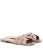 Women Flats slipper designer shoes slide sandal Tribute Nu Pieds patent leather sandals size35-42