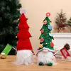 Christmas tree hat flag faceless Rudolph doll window decoration holiday gift LK252