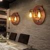 Lampe industrielle avec roue en bois e27, équipement pour Loft, salon, Bar, Restaurant, café, lumière Vintage, soutien-gorge, applique murale, 220705