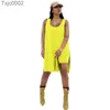 Summer Womens Tracksuits Two Pieces Set Designer Sexy Sleeveless Loose Long Vest Split Tops Shorts Jogger Suits Plus Size