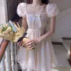 Casual Kleider Niggeey Vintage Elegante Mesh Lolita Kleid Y2k Ästhetische Frauen Puff Sleeve Prinzessin Fee Party Ein Stück KoreanCasual