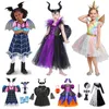 Occasions spéciales Evil Queen Tutu Dress Maléfique Sorcière Cosplay Costume Diable Corne Aile Filles Fête Halloween Vampirina Cruella Deville Vêtements 220826