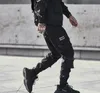 하렘 느슨한 바지 남성 힙합 긴 바지 스트리트웨어 패션 탄성 허리 블랙 하이 스트리트 청바지