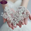 Kristaller Rhinestones Beading Wedding Tiaras Headpieces For Brides Sparkle Bridal Crowns Headwear Women smycken Huvudbonad hår ACCE224H