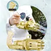 Kinder Automatische Gatling Bubble Gun Toys Sommerseife Wasser Bubble Machine elektrische für Kinder Geschenkspielzeug Weihnachtsgeschenke